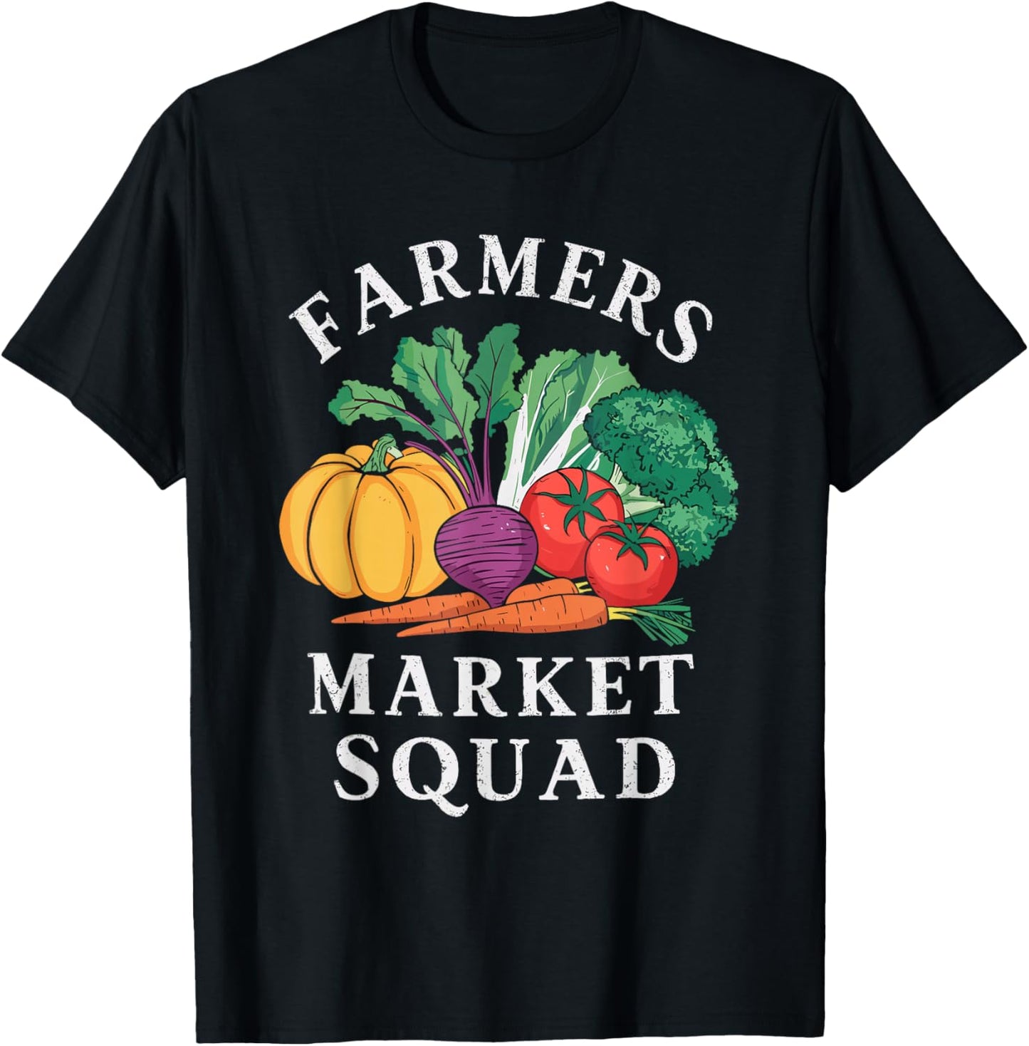 Farmers Market Farmer Agriculture Farming Food Vegetables T-Shirt - T-Shirt | Black