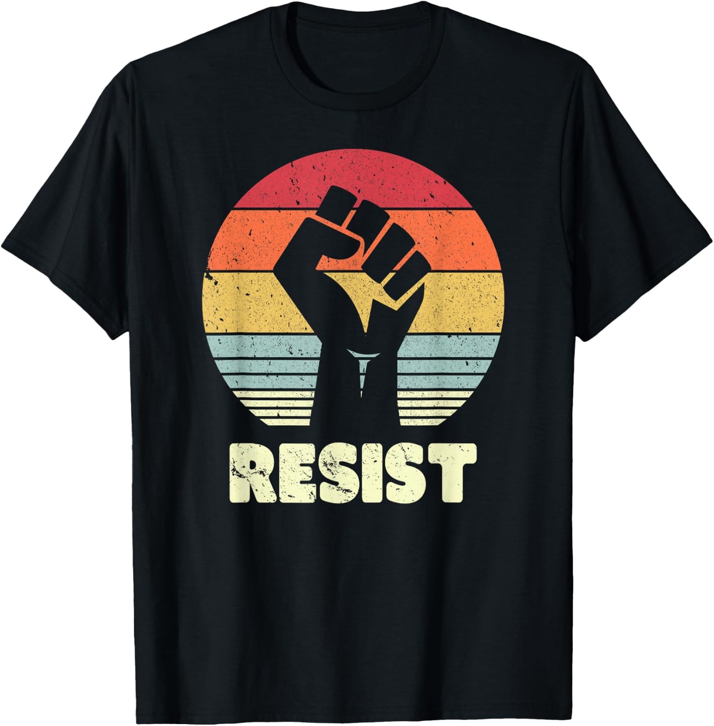 Resist Shirt. Retro, Feminist T Shirt, 70's Vintage T-Shirt - T-Shirt | Black