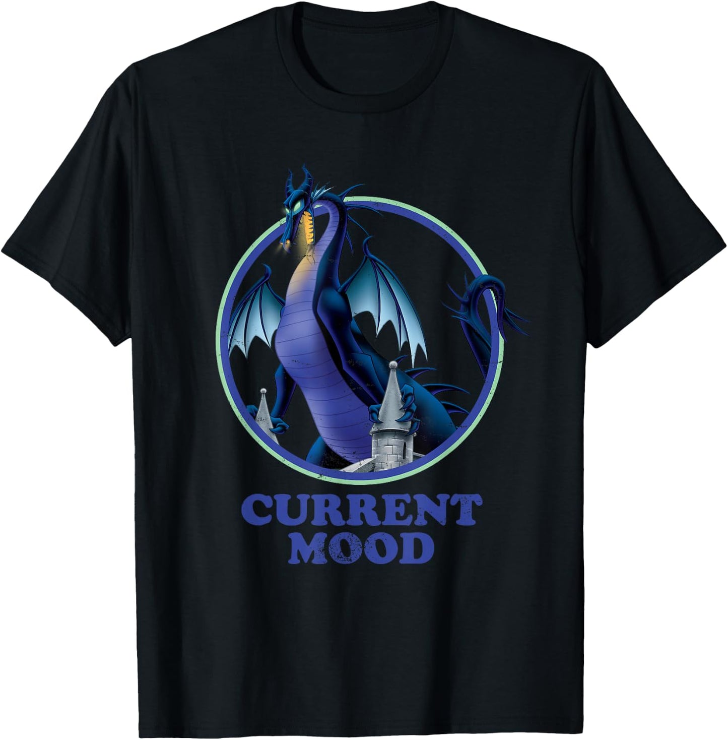 Disney Sleeping Beauty Maleficent Dragon Current Mood T-Shirt - T-Shirt | Black