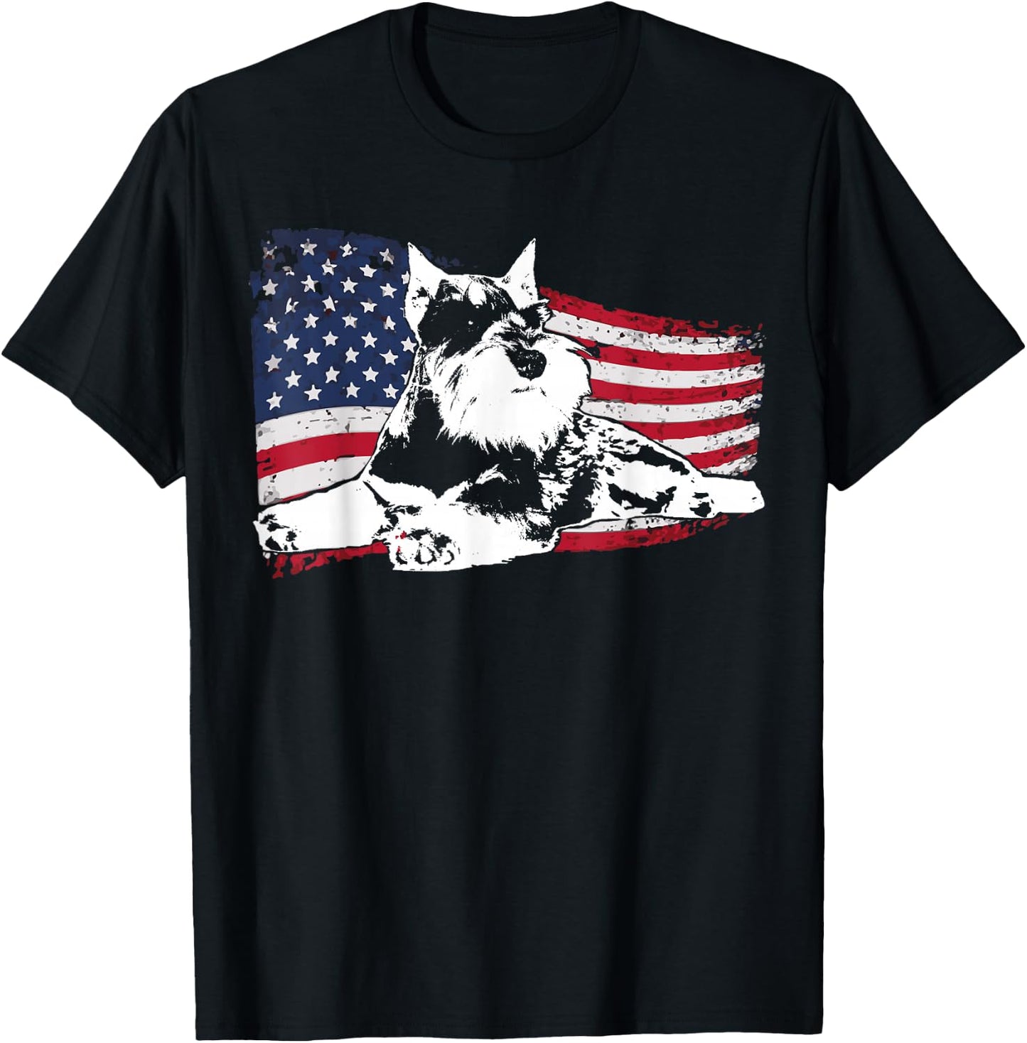 Schnauzer Medium Schnauzer and Standard Schnauzer T-Shirt - T-Shirt | Black
