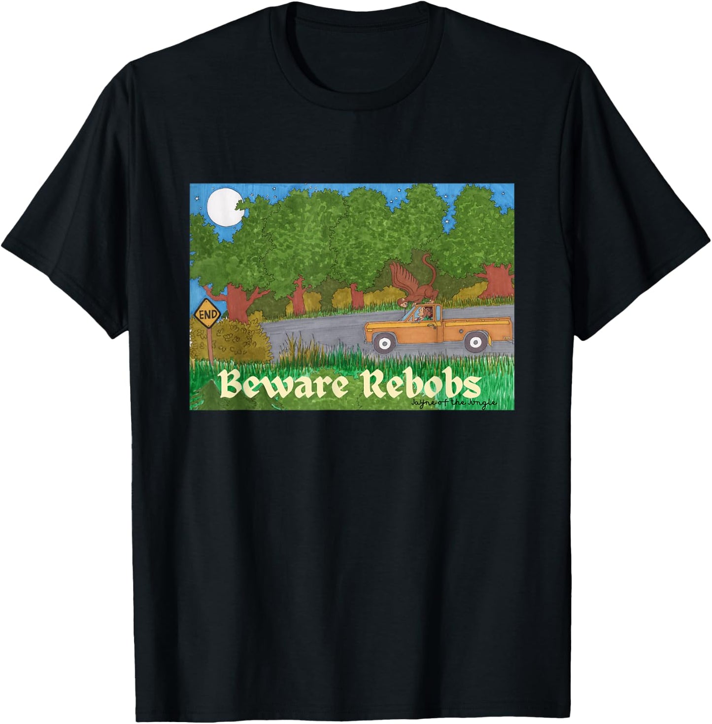 Beware of Rebobs! Napa Valley Legend Flying Monkeys T-Shirt - T-Shirt | Black
