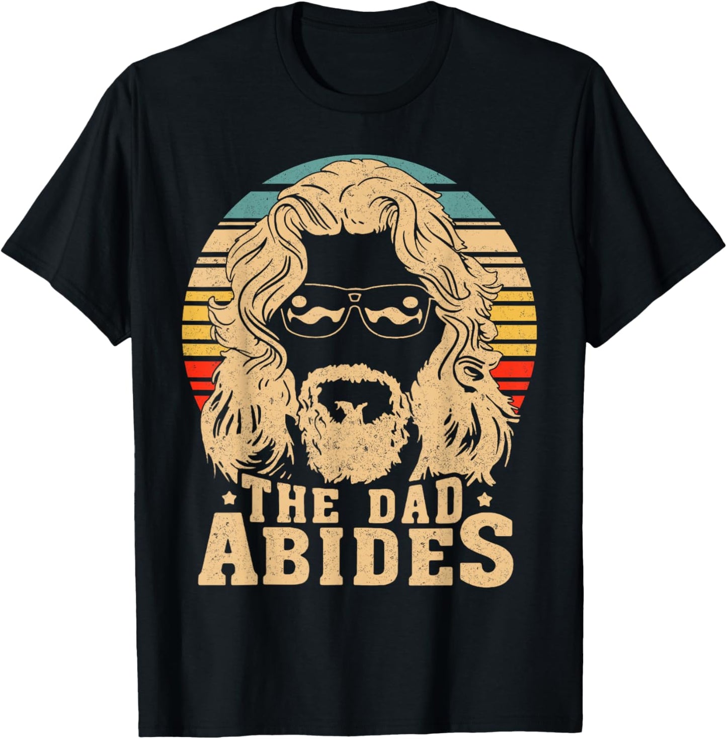 Vintage Retro The Dad Abides Funny Daddy Father's Day T-Shirt - T-Shirt | Black