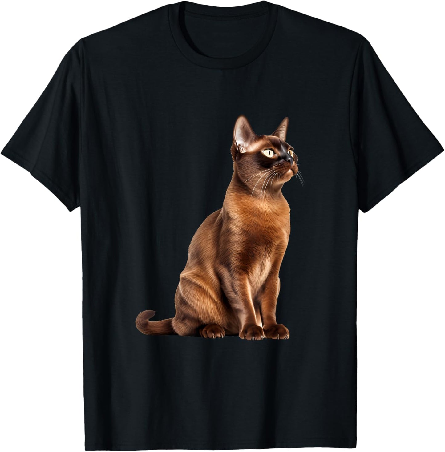 Burmese Cat Portrait T-Shirt - T-Shirt | Black
