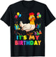 It's my birthday, a chicken stamping party for girls T-Shirt - T-Shirt | Black
