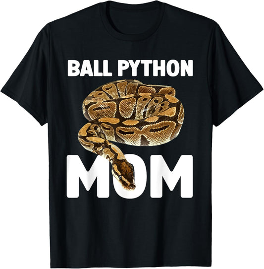 Cool Ball Python Mom Art Girls Snake Ball Python T-Shirt - T-Shirt | Black