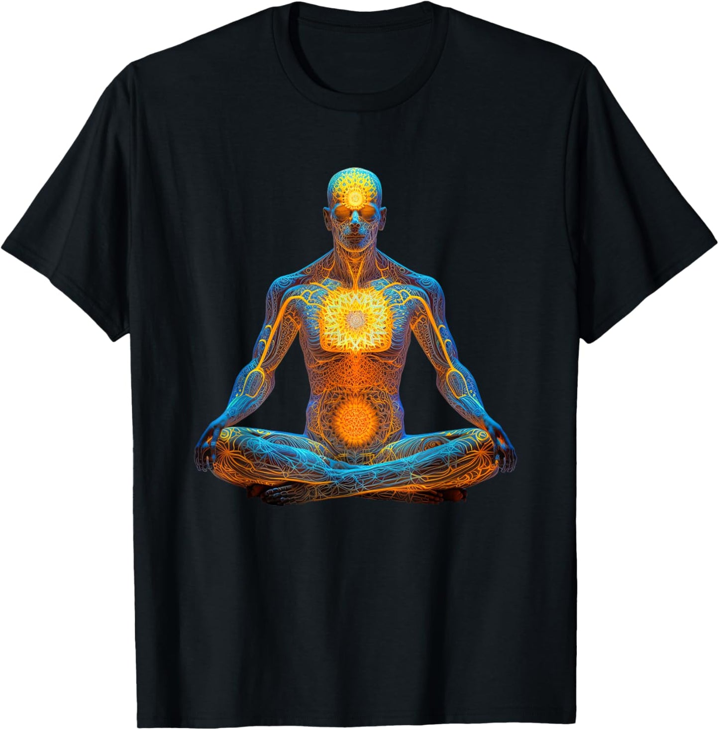 Energy Chakra Yoga Meditation Spiritual. T-Shirt - T-Shirt | Black