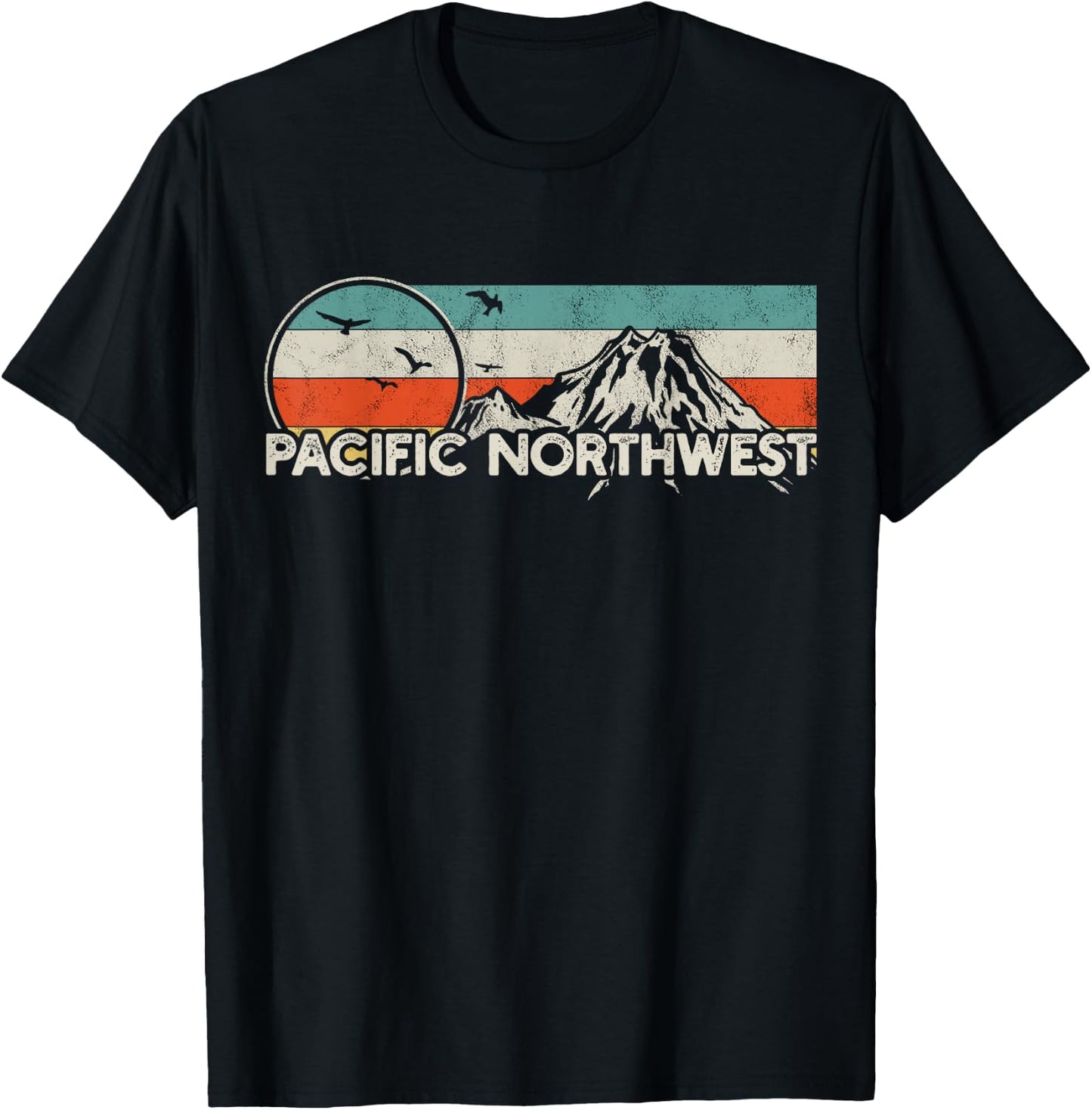 Pacific Northwest Mountain T-Shirt - T-Shirt | Black
