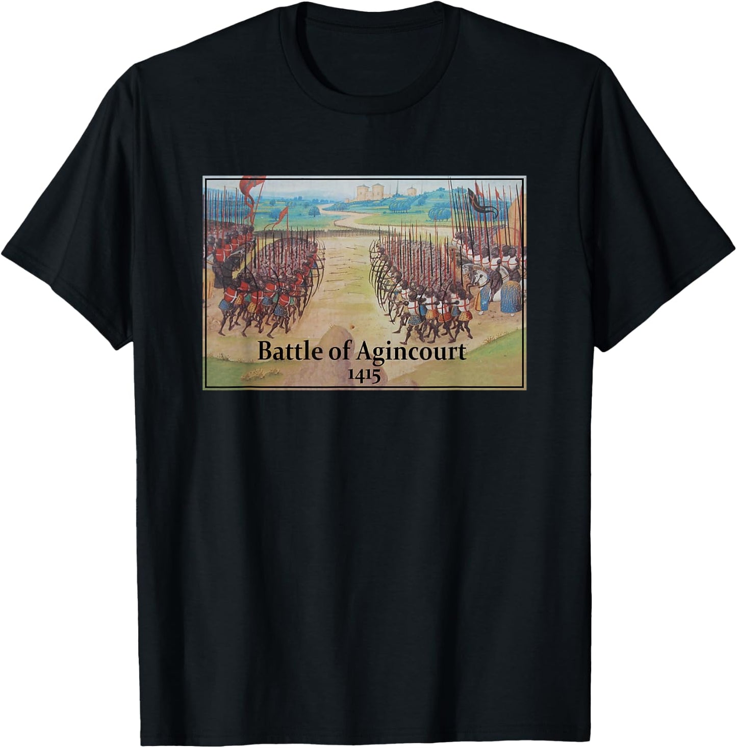 Battle of Agincourt Painting T-Shirt - T-Shirt | Black