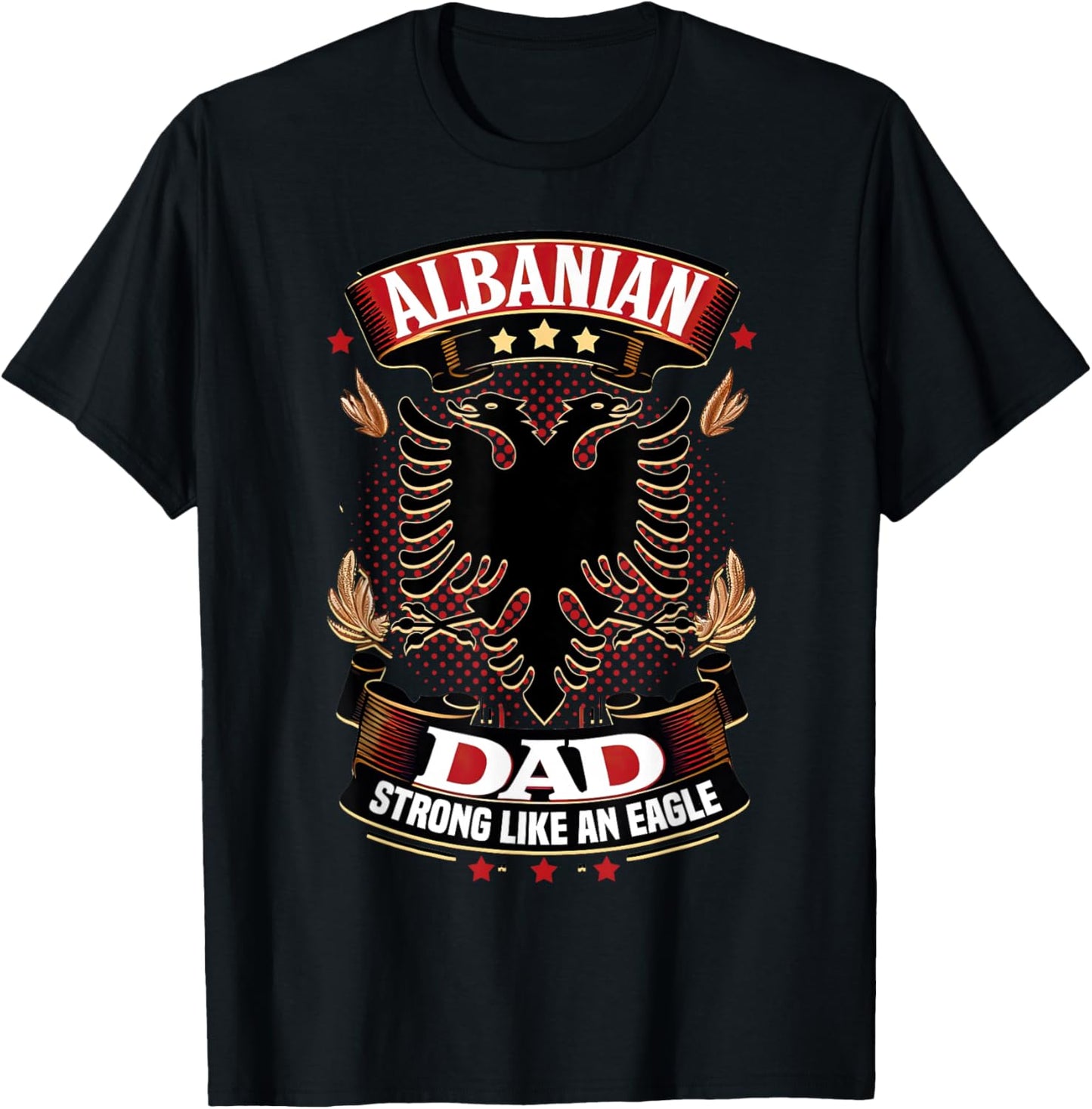Albanian Father's day Skenderbeg Albania proud Albanian Dad T-Shirt - T-Shirt | Black