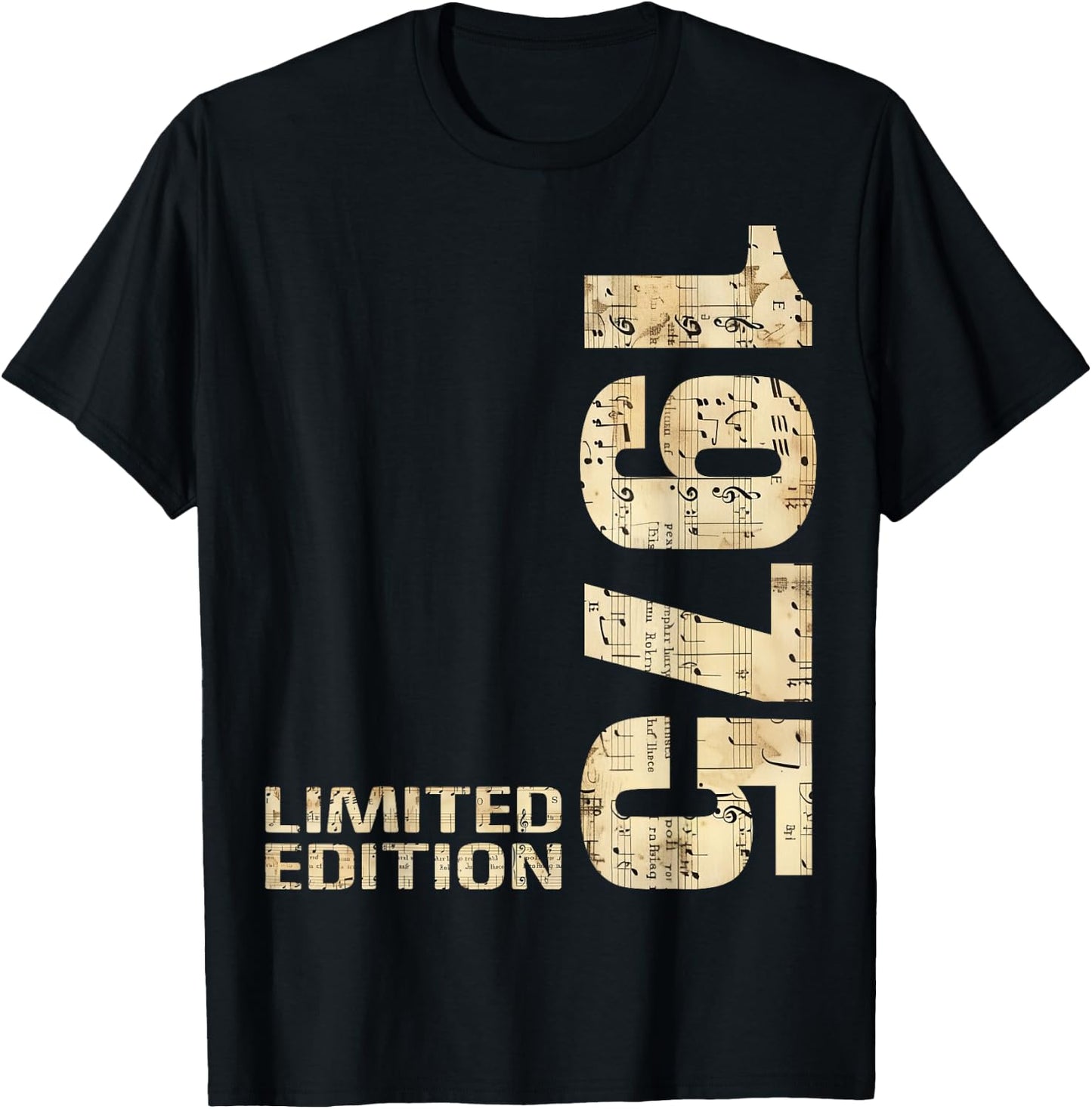 50th Birthday 1975 Limited Edition 50 Man Woman T-Shirt - T-Shirt | Black