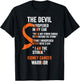 The Devil- Kidney Cancer Awareness Supporter Ribbon T-Shirt - T-Shirt | Black