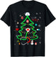 Christmas Nurse Stethoscope Christmas Tree RN Nursing T-Shirt - T-Shirt | Black