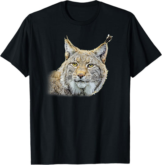 Lynx design lynxes wild cats gift T-Shirt - T-Shirt | Black