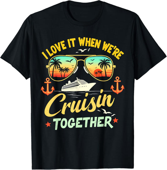 Cruise Squad 2025 Family Cruise 2025 Couple Outfits Friends T-Shirt - T-Shirt | Black