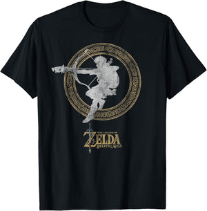 The Legend of Zelda Breath Of The Wild Link Arrow Shot T-Shirt - T-Shirt | Black