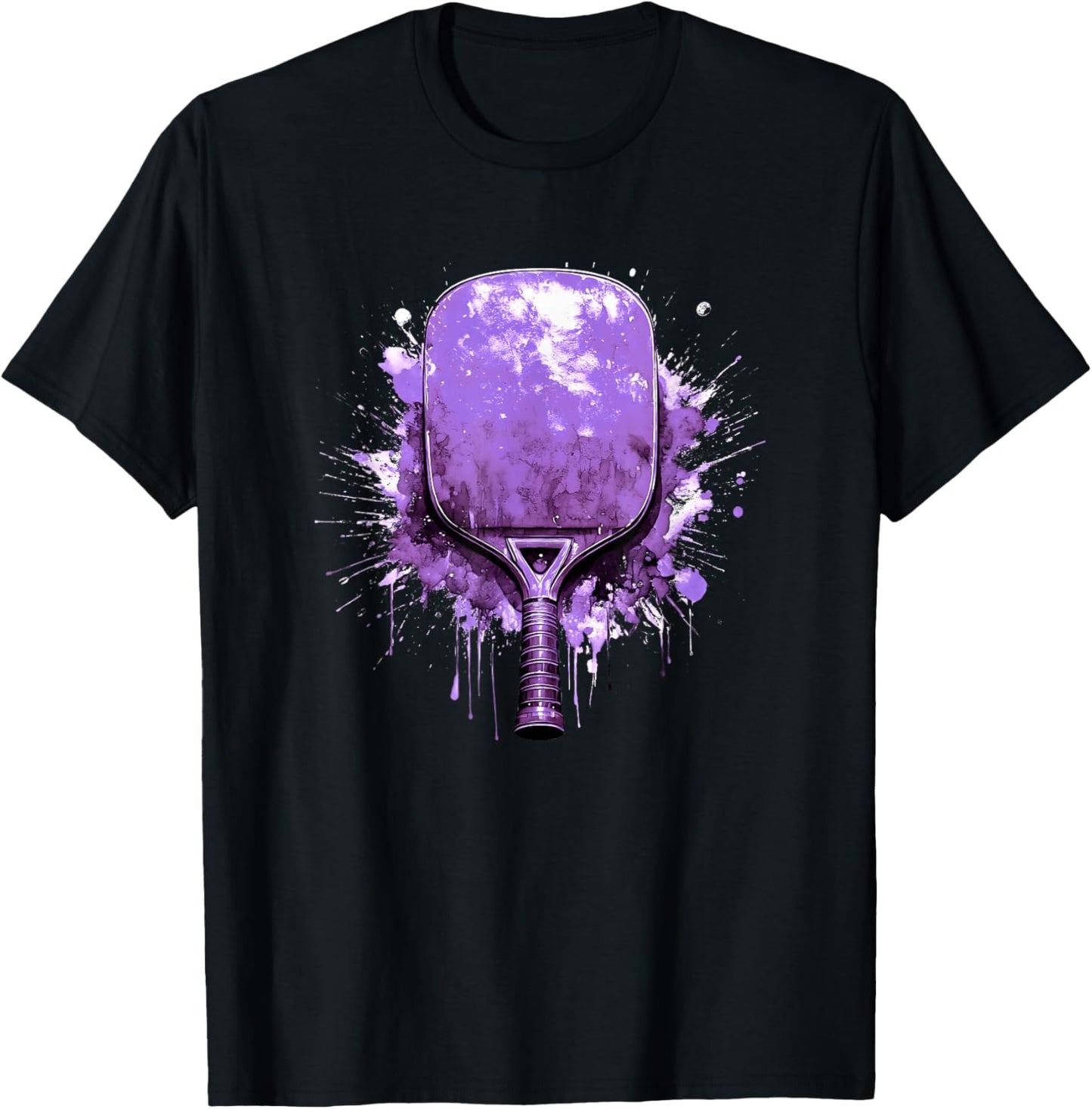 Purple Pickleball Paddle Pickleball Shirt Purple Pickleball T-Shirt - T-Shirt | Black