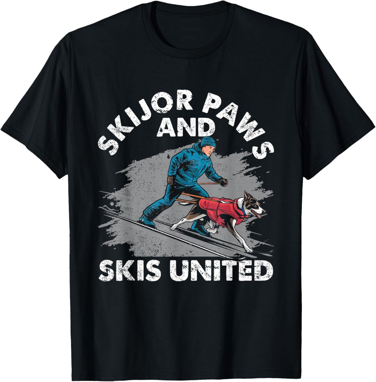 Skijor Paws And Skis United T-Shirt - T-Shirt | Black