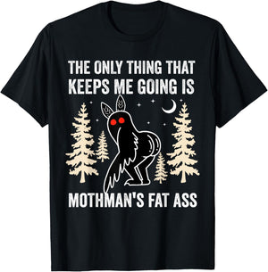 Funny Mothman The Only Thing Vintage Cryptid West Virginia T-Shirt - T-Shirt | Black