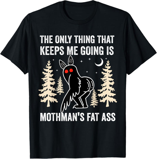 Funny Mothman The Only Thing Vintage Cryptid West Virginia T-Shirt - T-Shirt | Black