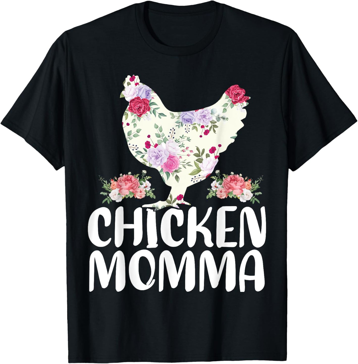 Funny Chicken Momma Shirt Mother's Day T-Shirt - T-Shirt | Black