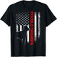 Vintage USA American Flag Proud Poodle Grandpa Silhouette Men T-Shirt - T-Shirt | Black