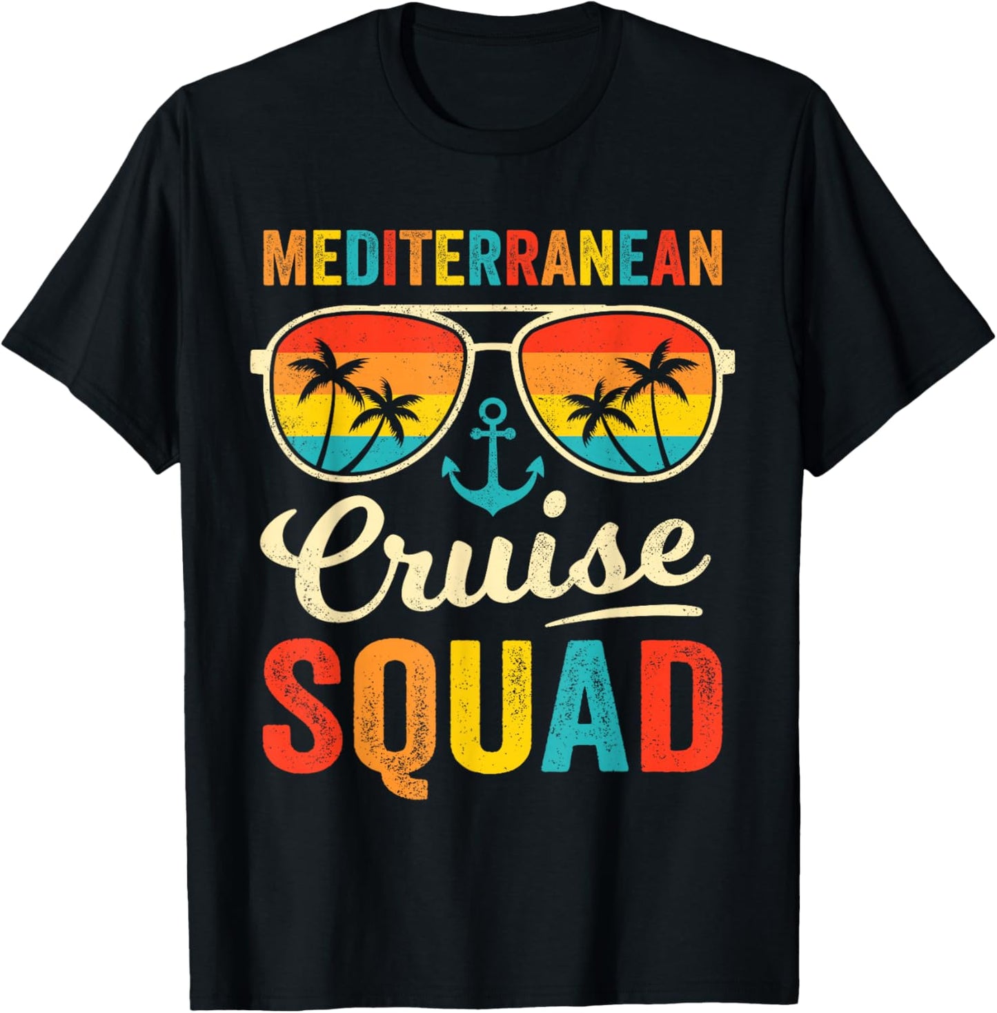 Mediterranean Cruise Squad 2024 Vacation Matching Family T-Shirt - T-Shirt | Black