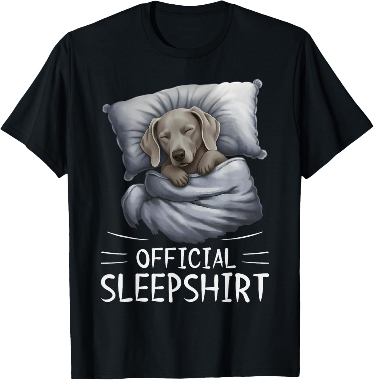Weimaraner Dog Official Sleepshirt Pajamas Nightgown T-Shirt - T-Shirt | Black