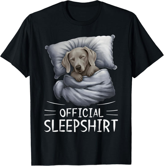 Weimaraner Dog Official Sleepshirt Pajamas Nightgown T-Shirt - T-Shirt | Black