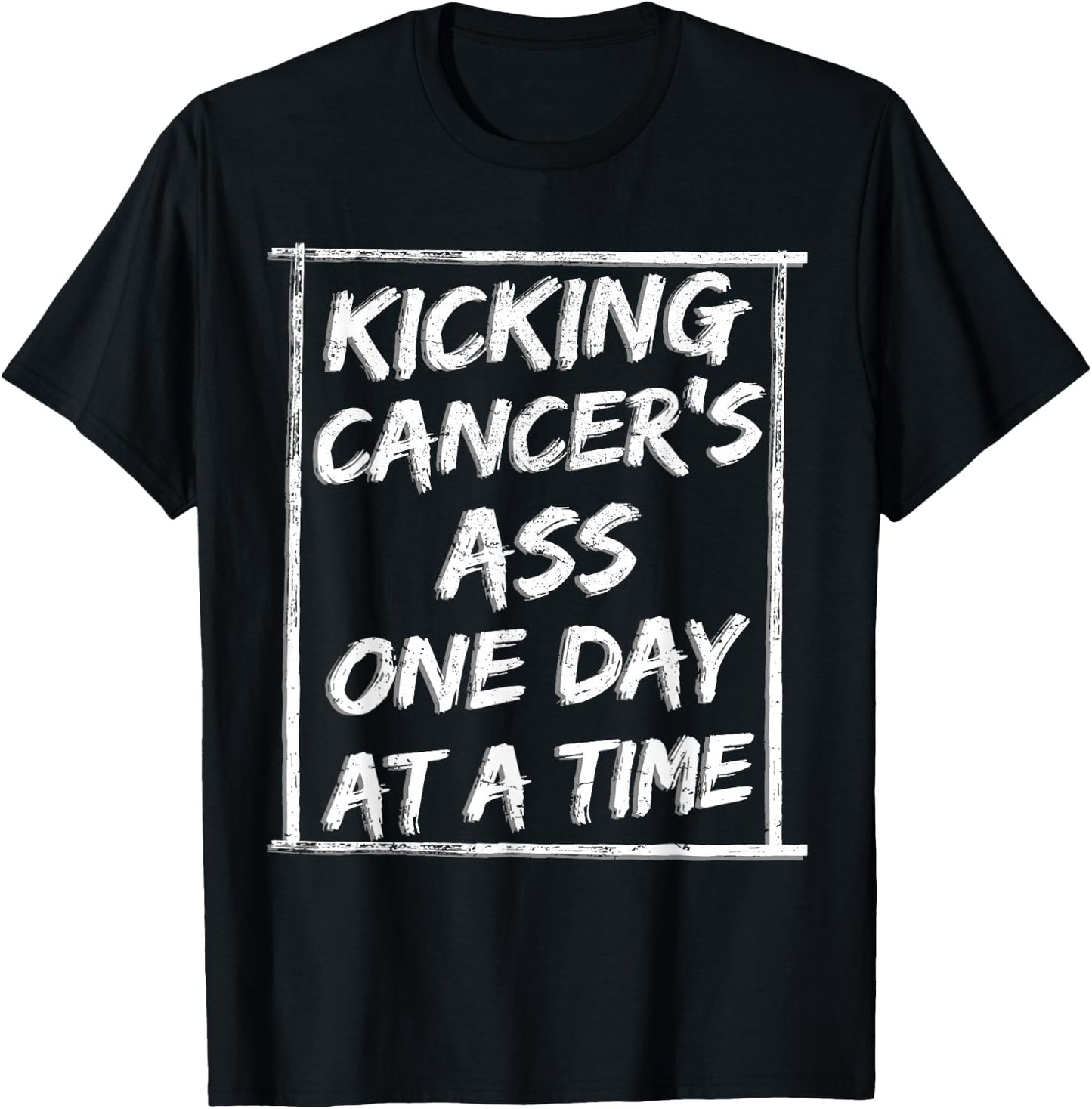 Kicking Cancer Chemotherapy Warrior Survivor Chemo T-Shirt - T-Shirt | Black