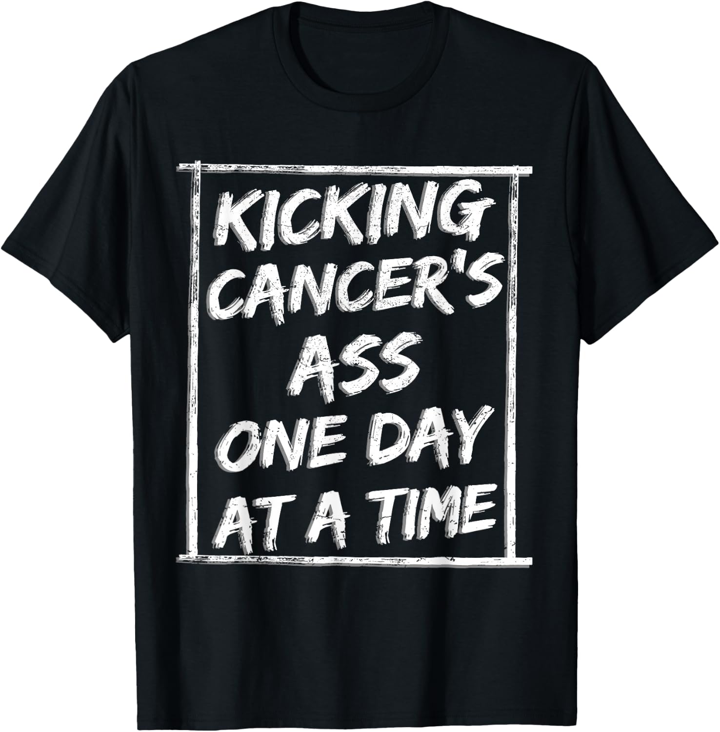 Kicking Cancer Chemotherapy Warrior Survivor Chemo T-Shirt - T-Shirt | Black