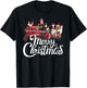 Merry Christmas cute Christmas Farm animal Truck T-Shirt - T-Shirt | Black