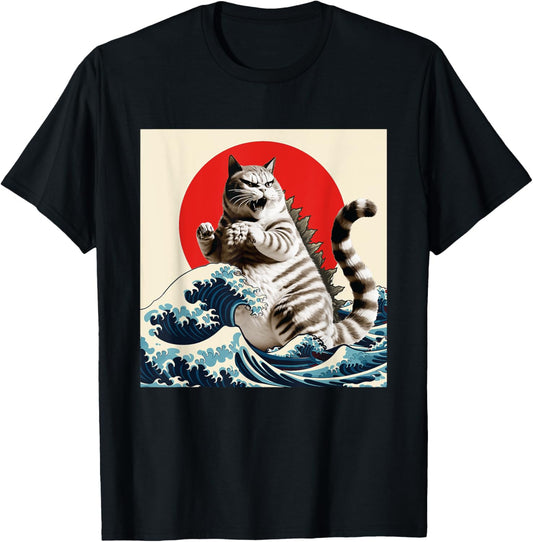 Catzilla - Cat Lover Kitten Owner Kitty Women Girls Kids T-Shirt - T-Shirt | Black