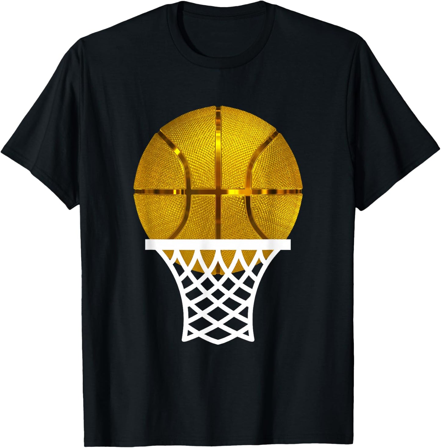 Gold Basketball Trophy MVP Award, Cool Basketball Player T-Shirt - T-Shirt | Black