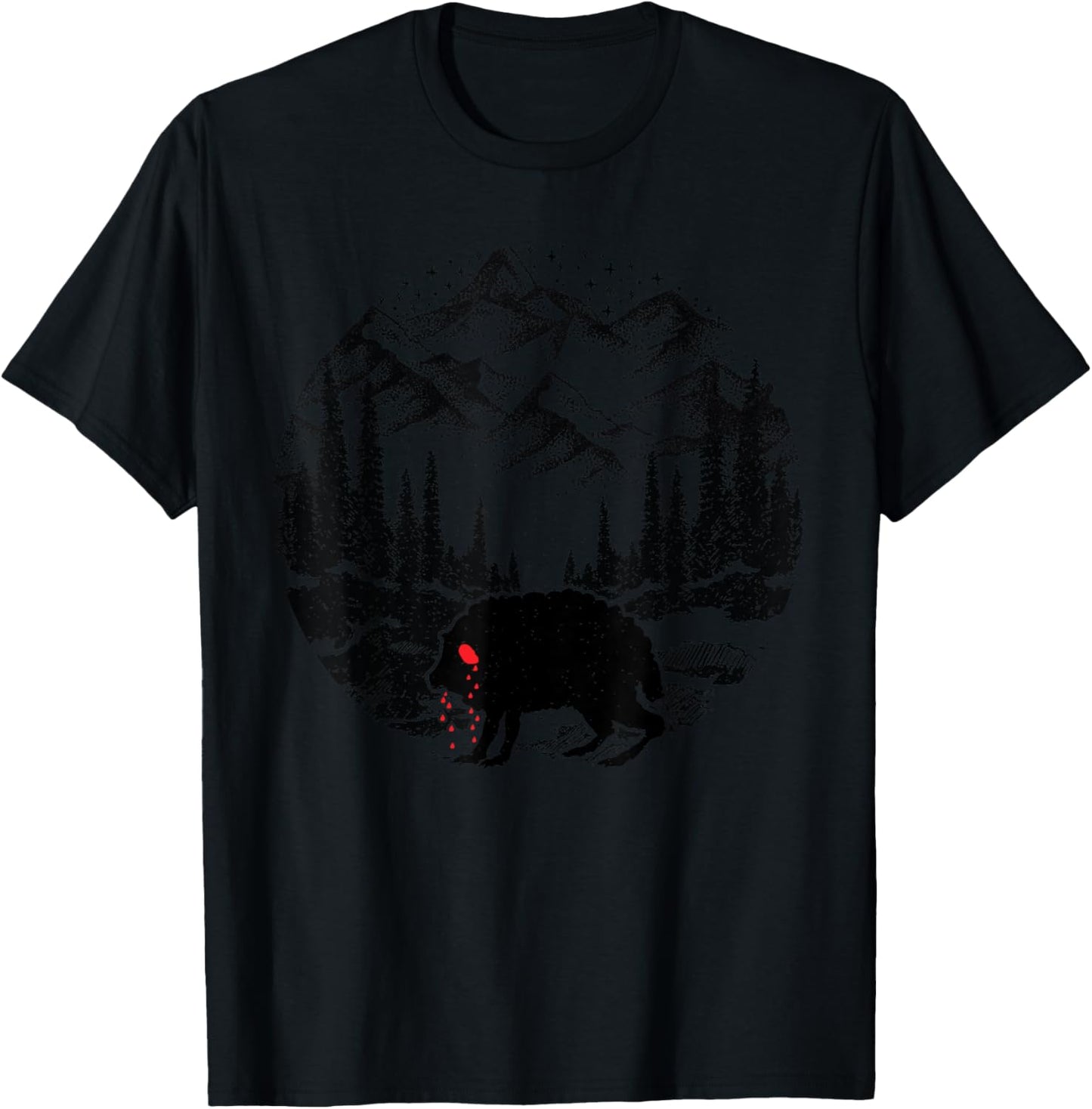 Funny Monster Squonk in Forest Folklore Cryptid Introvert T-Shirt - T-Shirt | Black