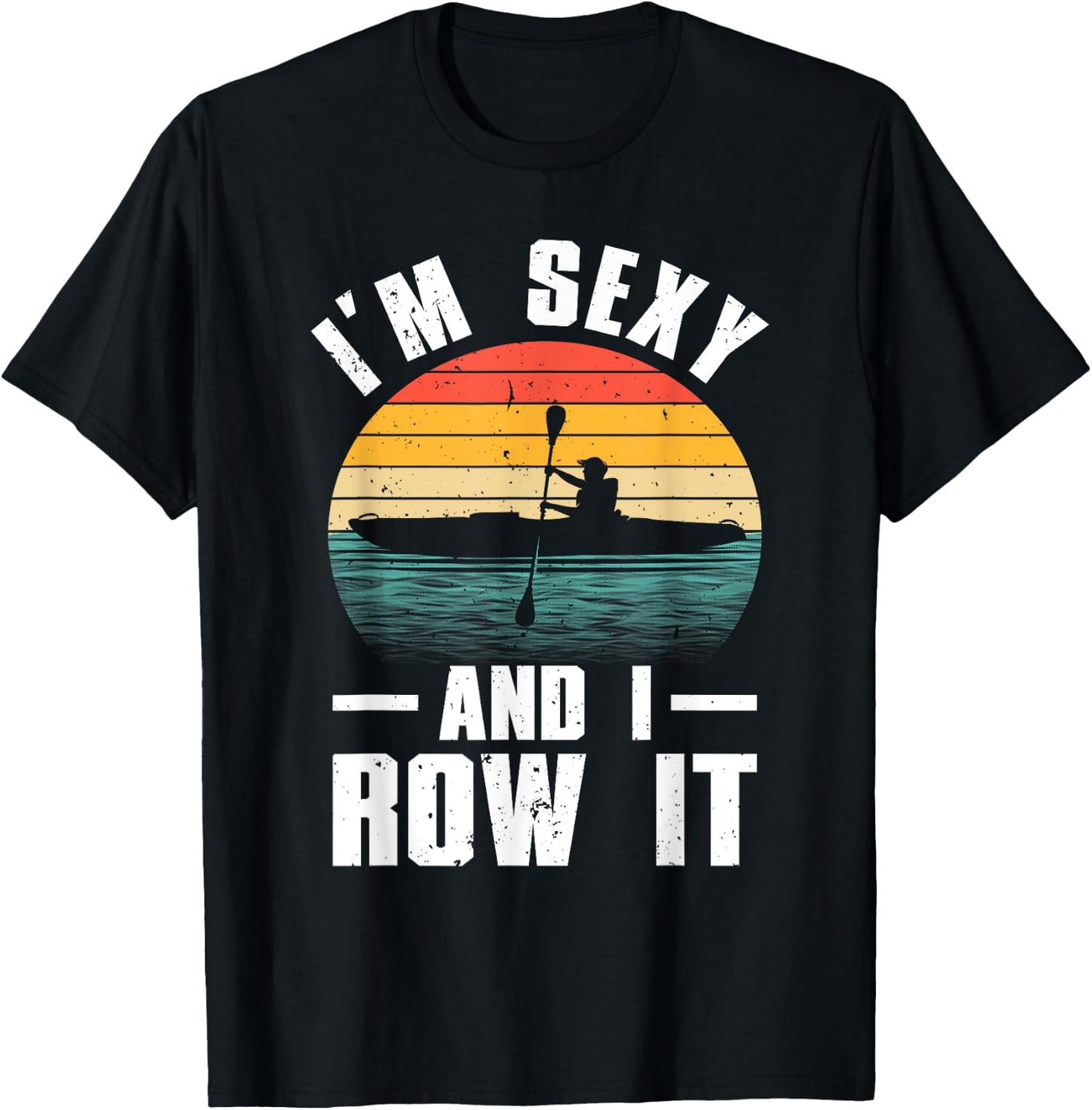 Cool Kayak Art Women Kayaker Rowing Boating Kayaking T-Shirt - T-Shirt | Black