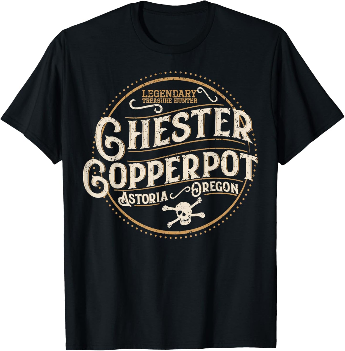 Vintage Chester Copperpot Legendary Treasure Hunter T-Shirt - T-Shirt | Black