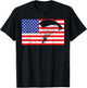 Distressed Parachuting USA American Flag Vintage Skydiving T-Shirt - T-Shirt | Black