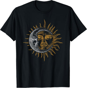 Vintage Astronomy Stars Sun Moon Planets Astronaut T-Shirt - T-Shirt | Black