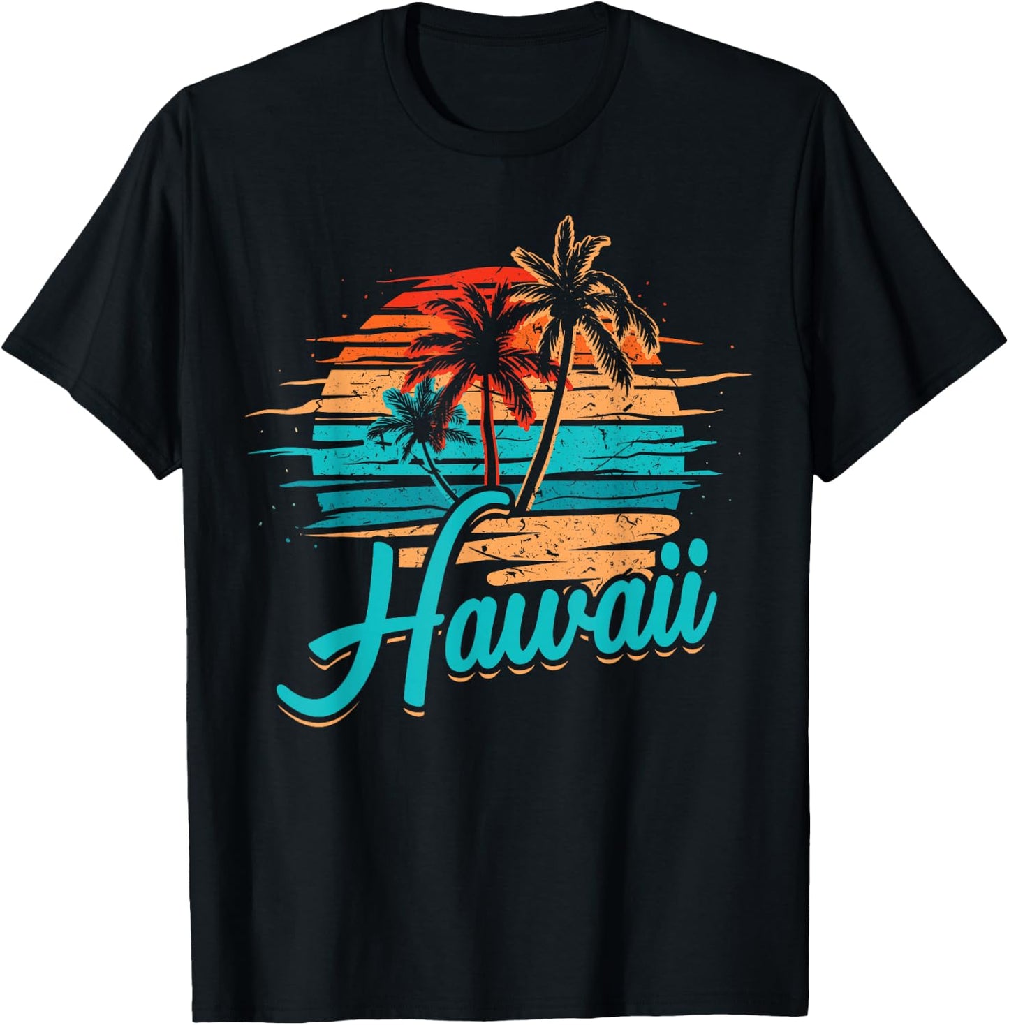 Hawaiian Island Tropical Hawaii Design Vacation Souvenir T-Shirt - T-Shirt | Black