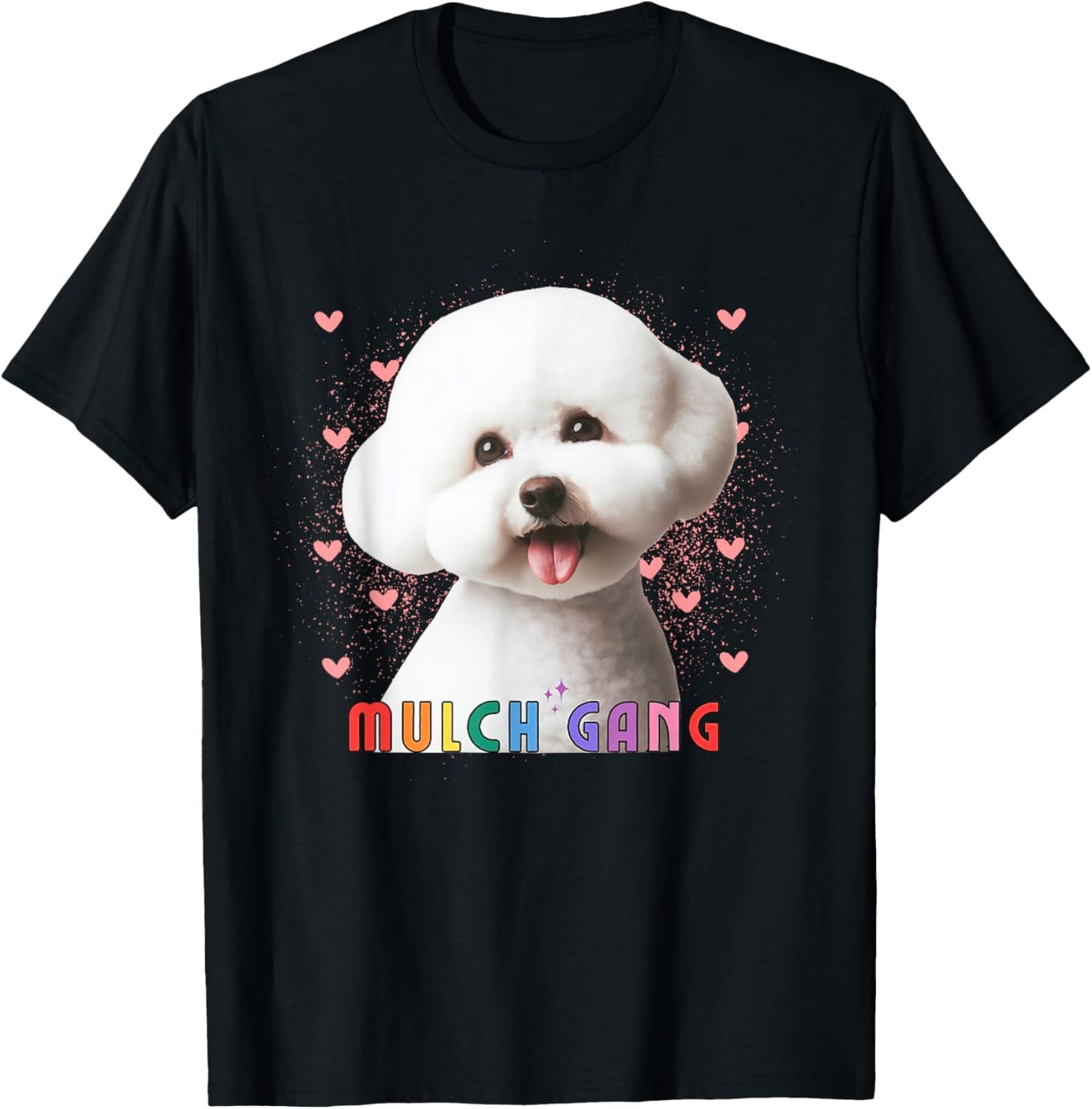 Mulch Gang 4 Life MulchMaxxing Puppy Dog Meme Mulchposting T-Shirt - T-Shirt | Black