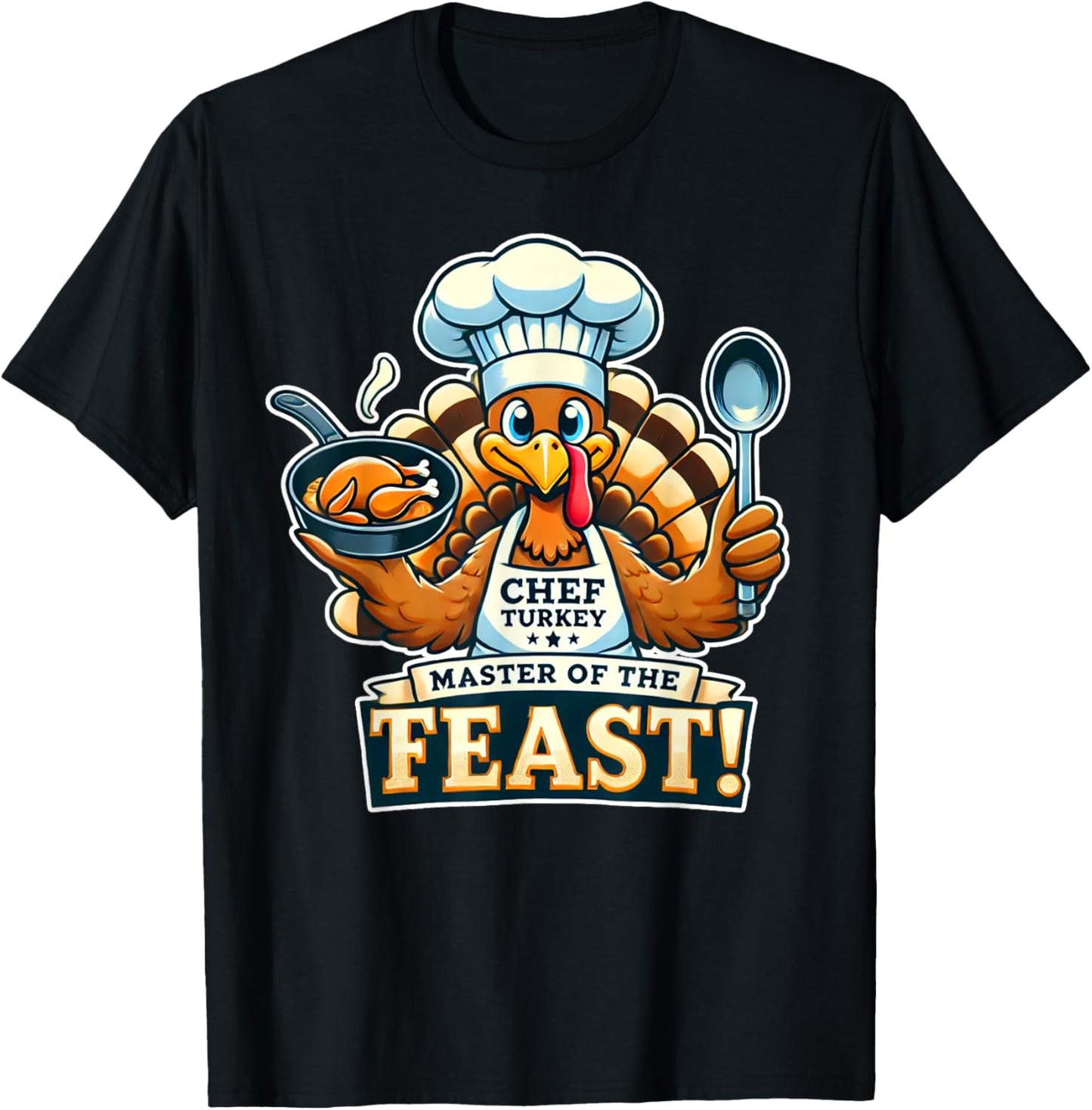 Mom Mother Chef Thanksgiving T-Shirt - T-Shirt | Black