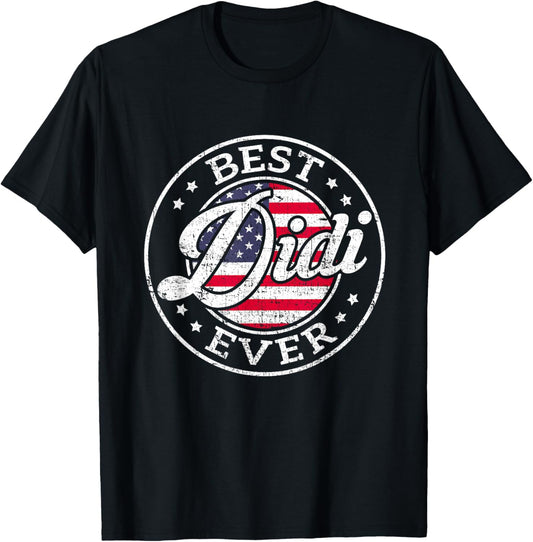 Best Didi Ever USA Flag Mothers Day Family T-Shirt - T-Shirt | Black