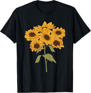 Beautiful Sunflower design for summer lovers women and kids T-Shirt - T-Shirt | Black