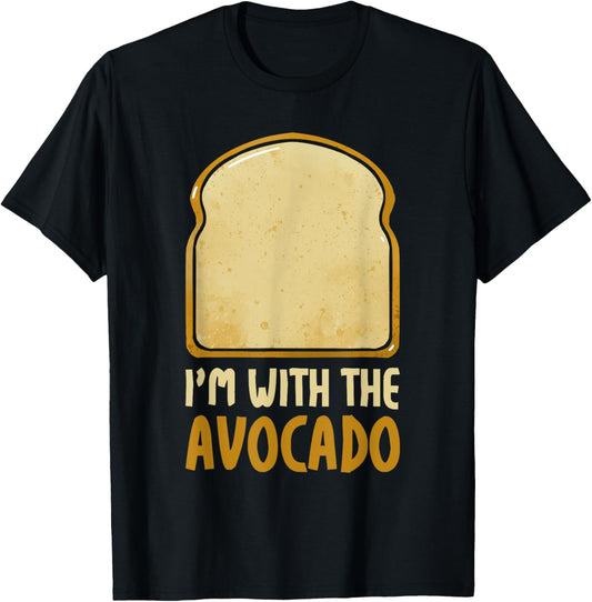 Funny Halloween Costume I'm with the Avocado Toast Couple T-Shirt - T-Shirt | Black