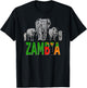 Big Five Zambia Pride Wildlife T-Shirt - T-Shirt | Black