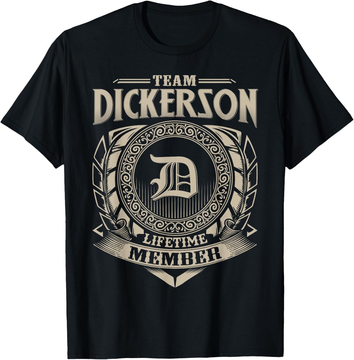 Team DICKERSON Lifetime Member Vintage DICKERSON Family T-Shirt - T-Shirt | Black