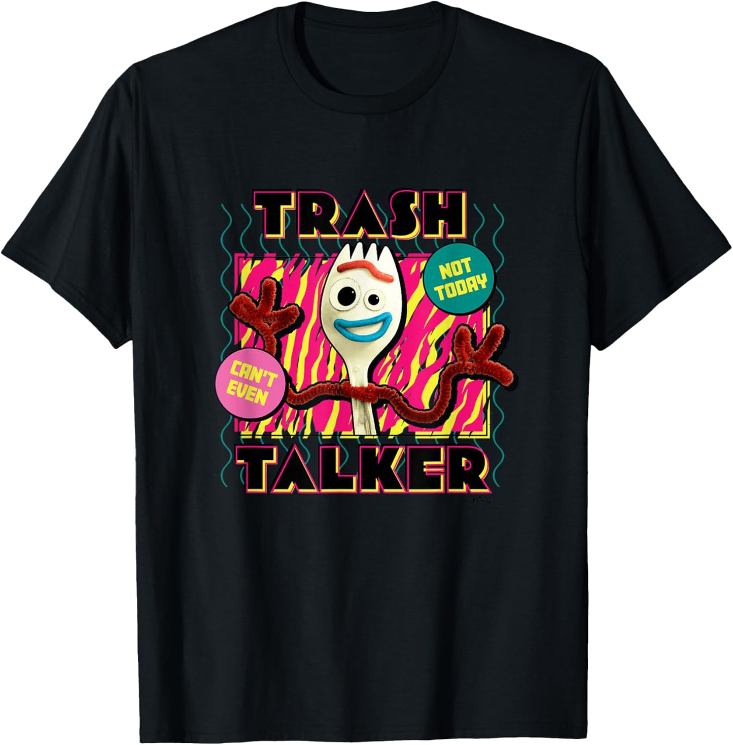 Toy Story - Forky Trash Talker T-Shirt - T-Shirt | Black
