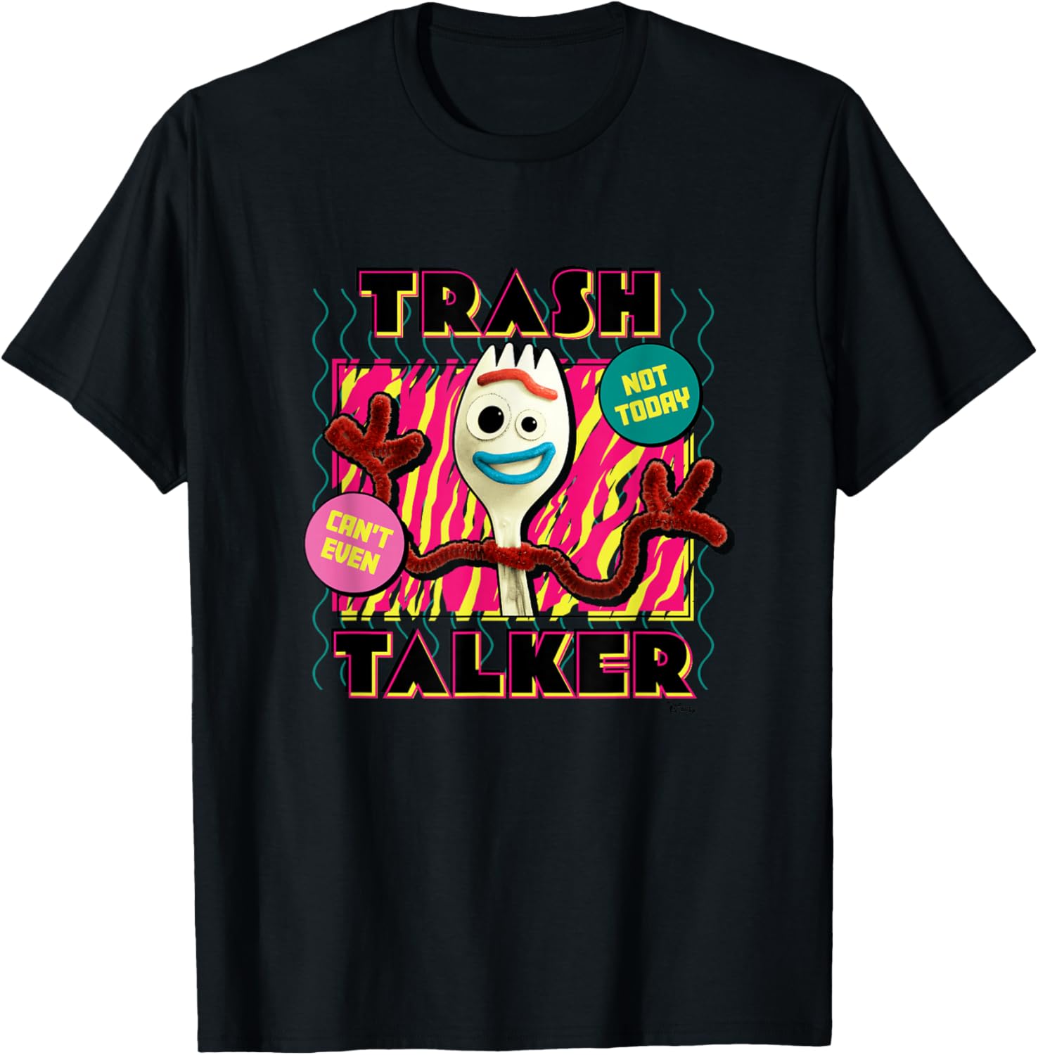 Toy Story - Forky Trash Talker T-Shirt - T-Shirt | Black