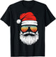 Santa Face Retro Sunglasses Christmas Xmas Men Women Kids T-Shirt - T-Shirt | Black