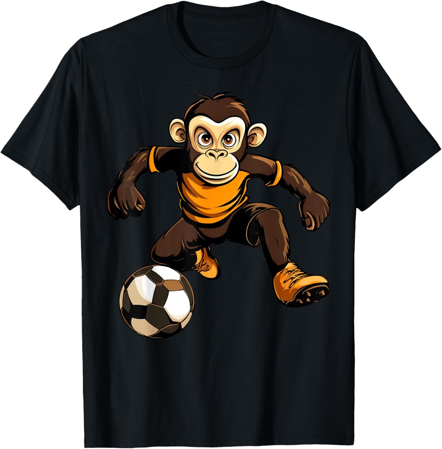 Monkey Soccer T-Shirt - T-Shirt | Black